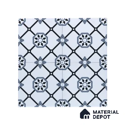 Subway Moroccan Wall & Floor Tile TL 05257 Scooba Froid Blue 8 x 8 inch Vitrified Matte Finish - 8 mm | Suitable for Accent / Feature Walls, Bathroom, Kitchen Wall & Backsplashes | Please Expect a Slight Variation of Pattern (Sample)