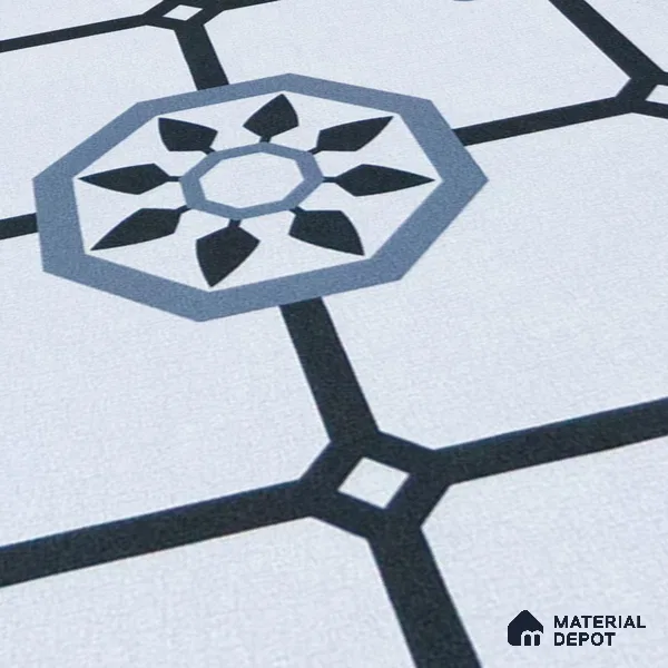 Subway Moroccan Wall & Floor Tile TL 05257 Scooba Froid Blue 8 x 8 inch Vitrified Matte Finish - 8 mm | Suitable for Accent / Feature Walls, Bathroom, Kitchen Wall & Backsplashes | Please Expect a Slight Variation of Pattern (Sample)