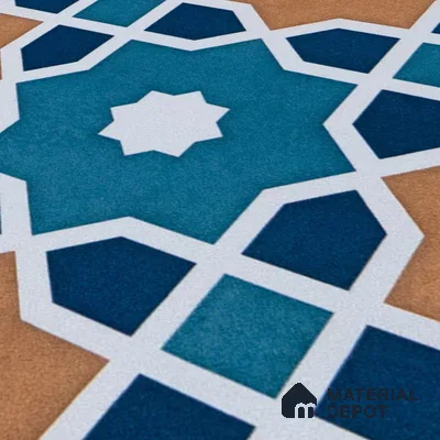 Subway Moroccan Wall & Floor Tile TL 05247 Silcite Deep Sea Ocean 8 x 8 inch Vitrified Matte Finish - 8 mm | 8 Random Faces | Suitable for Accent / Feature Walls, Bathroom, Kitchen Wall & Backsplashes | Please Expect a Slight Variation of Pattern (Sample)