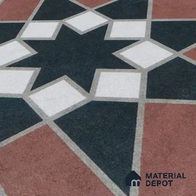 Subway Moroccan Wall & Floor Tile TL 05262 C Solana Terracotta Rust Decor 8 x 8 inch Vitrified Matte Finish - 8 mm | Suitable for Accent / Feature Walls, Bathroom, Kitchen Wall & Backsplashes | Please Expect a Slight Variation of Pattern