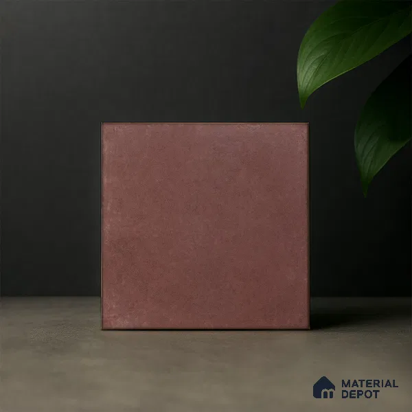 Subway Wall & Floor Tile TL 05262 D Solana Base 1 Terracotta Rust 8 x 8 inch Vitrified Matte Finish - 8 mm | Suitable for Accent / Feature Walls, Bathroom, Kitchen Wall & Backsplashes | Please Expect a Slight Variation of Pattern (Sample)