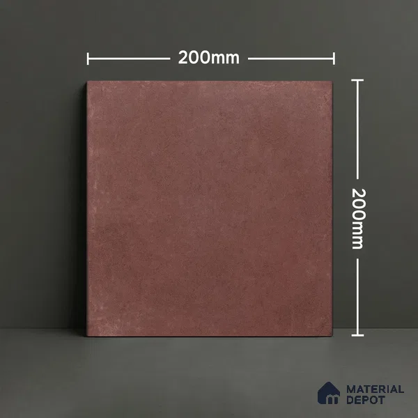 Subway Wall & Floor Tile TL 05262 D Solana Base 1 Terracotta Rust 8 x 8 inch Vitrified Matte Finish - 8 mm | Suitable for Accent / Feature Walls, Bathroom, Kitchen Wall & Backsplashes | Please Expect a Slight Variation of Pattern (Sample)