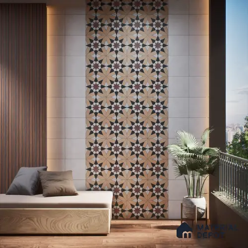 Subway Wall & Floor Tile TL 05262 H Solana Base 1 Bianco Black 8 x 8 inch Vitrified Matte Finish - 8 mm | Suitable for Accent / Feature Walls, Bathroom, Kitchen Wall & Backsplashes | Please Expect a Slight Variation of Pattern