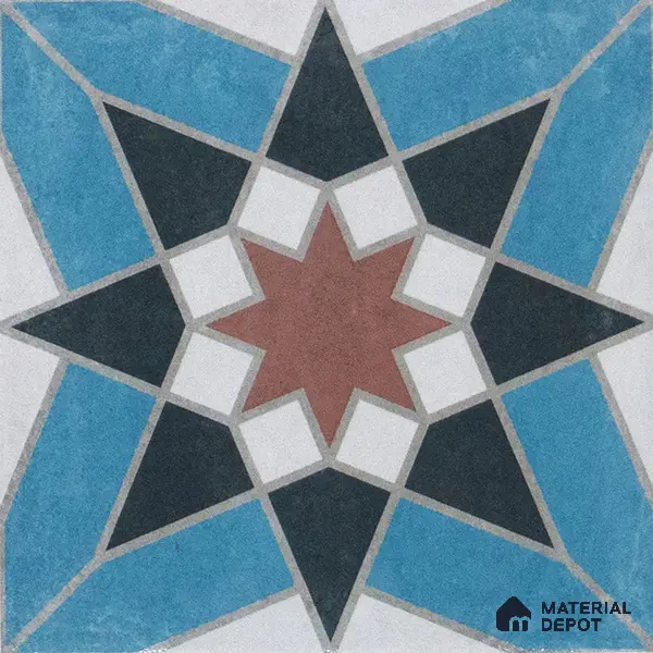 Subway Moroccan Wall & Floor Tile TL 05262 Solana Nyra Naturale Decor 8 x 8 inch Vitrified Matte Finish - 8 mm | Suitable for Accent / Feature Walls, Bathroom, Kitchen Wall & Backsplashes | Please Expect a Slight Variation of Pattern