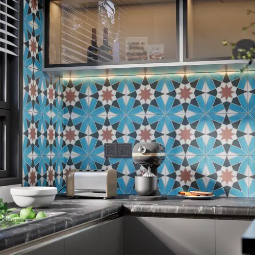 Subway Moroccan Wall & Floor Tile TL 05262 Solana Nyra Naturale Decor 8 x 8 inch Vitrified Matte Finish - 8 mm | Suitable for Accent / Feature Walls, Bathroom, Kitchen Wall & Backsplashes | Please Expect a Slight Variation of Pattern