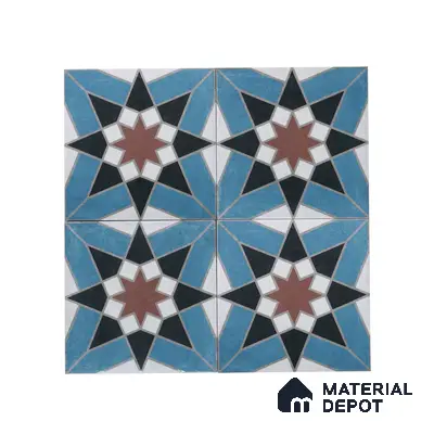 Subway Moroccan Wall & Floor Tile TL 05262 Solana Nyra Naturale Decor 8 x 8 inch Vitrified Matte Finish - 8 mm | Suitable for Accent / Feature Walls, Bathroom, Kitchen Wall & Backsplashes | Please Expect a Slight Variation of Pattern