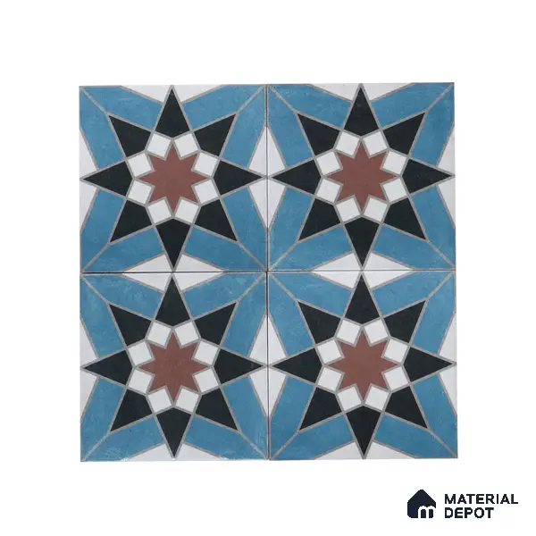 Subway Moroccan Wall & Floor Tile TL 05262 Solana Nyra Naturale Decor 8 x 8 inch Vitrified Matte Finish - 8 mm | Suitable for Accent / Feature Walls, Bathroom, Kitchen Wall & Backsplashes | Please Expect a Slight Variation of Pattern