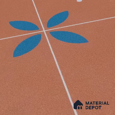 Subway Moroccan Wall & Floor Tile TL 05265 Terra Blossoms 8 x 8 inch Vitrified Matte Finish - 8 mm | Suitable for Accent / Feature Walls, Bathroom, Kitchen Wall & Backsplashes | Please Expect a Slight Variation of Pattern (Sample)