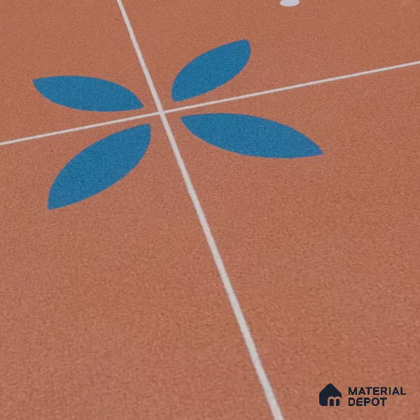 Subway Moroccan Wall & Floor Tile TL 05265 Terra Blossoms 8 x 8 inch Vitrified Matte Finish - 8 mm | Suitable for Accent / Feature Walls, Bathroom, Kitchen Wall & Backsplashes | Please Expect a Slight Variation of Pattern (Sample)