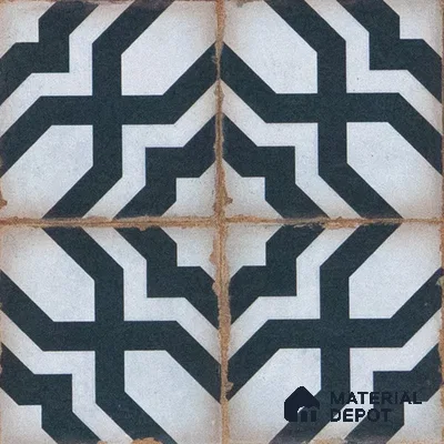 Subway Moroccan Wall & Floor Tile TL 05243 C Tropea Ornate Azul 8 x 8 inch Vitrified Matte Finish - 8 mm | 8 Random Faces | Suitable for Accent / Feature Walls, Bathroom, Kitchen Wall & Backsplashes | Please Expect a Slight Variation of Pattern (Sample)