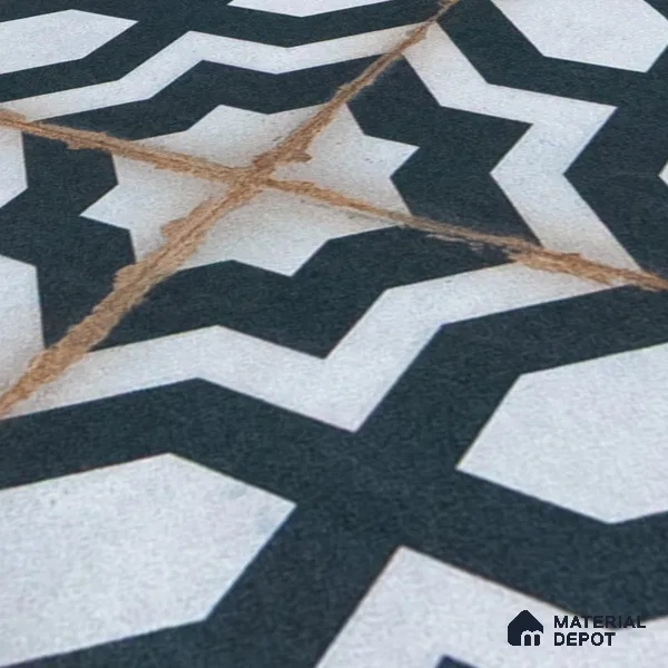 Subway Moroccan Wall & Floor Tile TL 05243 C Tropea Ornate Azul 8 x 8 inch Vitrified Matte Finish - 8 mm | 8 Random Faces | Suitable for Accent / Feature Walls, Bathroom, Kitchen Wall & Backsplashes | Please Expect a Slight Variation of Pattern (Sample)