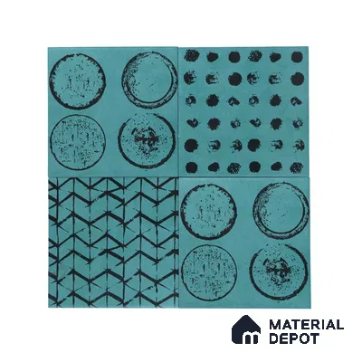 Subway Moroccan Wall & Floor Tile TL 05245 B Zahara El Circulo Green 8 x 8 inch Vitrified Matte Finish - 8 mm | 8 Random Faces | Suitable for Accent / Feature Walls, Bathroom, Kitchen Wall & Backsplashes | Please Expect a Slight Variation of Pattern (Sample)