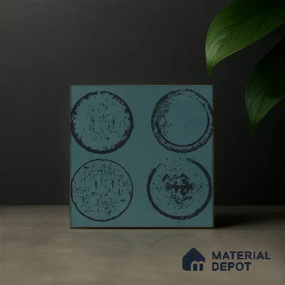 Subway Moroccan Wall & Floor Tile TL 05245 B Zahara El Circulo Green 8 x 8 inch Vitrified Matte Finish - 8 mm | 8 Random Faces | Suitable for Accent / Feature Walls, Bathroom, Kitchen Wall & Backsplashes | Please Expect a Slight Variation of Pattern (Sample)