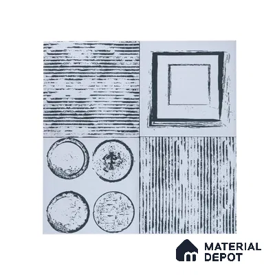 Subway Moroccan Wall & Floor Tile TL 05245 D Zahara Linea White 8 x 8 inch Vitrified Matte Finish - 8 mm | 8 Random Faces | Suitable for Accent / Feature Walls, Bathroom, Kitchen Wall & Backsplashes | Please Expect a Slight Variation of Pattern (Sample)
