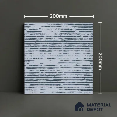 Subway Moroccan Wall & Floor Tile TL 05245 D Zahara Linea White 8 x 8 inch Vitrified Matte Finish - 8 mm | 8 Random Faces | Suitable for Accent / Feature Walls, Bathroom, Kitchen Wall & Backsplashes | Please Expect a Slight Variation of Pattern (Sample)