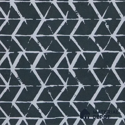 Subway Moroccan Wall & Floor Tile TL 05245 E Zahara Zigs Black 8 x 8 inch Vitrified Matte Finish - 8 mm | 8 Random Faces | Suitable for Accent / Feature Walls, Bathroom, Kitchen Wall & Backsplashes | Please Expect a Slight Variation of Pattern (Sample)