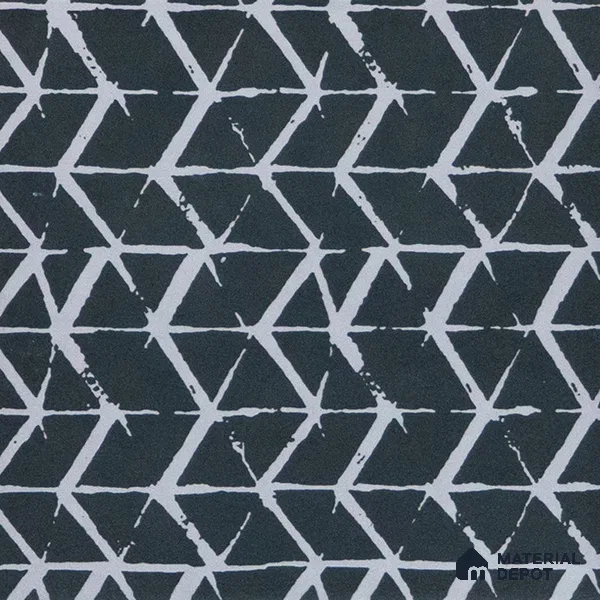 Subway Moroccan Wall & Floor Tile TL 05245 E Zahara Zigs Black 8 x 8 inch Vitrified Matte Finish - 8 mm | 8 Random Faces | Suitable for Accent / Feature Walls, Bathroom, Kitchen Wall & Backsplashes | Please Expect a Slight Variation of Pattern (Sample)