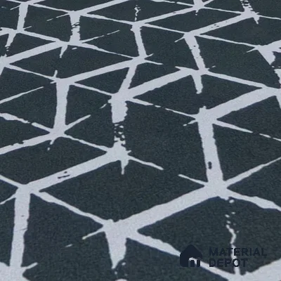 Subway Moroccan Wall & Floor Tile TL 05245 E Zahara Zigs Black 8 x 8 inch Vitrified Matte Finish - 8 mm | 8 Random Faces | Suitable for Accent / Feature Walls, Bathroom, Kitchen Wall & Backsplashes | Please Expect a Slight Variation of Pattern (Sample)