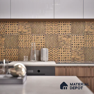 Subway Moroccan Wall & Floor Tile TL 05245 Zahara Deserted 8 x 8 inch Vitrified Matte Finish - 8 mm | 8 Random Faces | Suitable for Accent / Feature Walls, Bathroom, Kitchen Wall & Backsplashes | Please Expect a Slight Variation of Pattern (Sample)