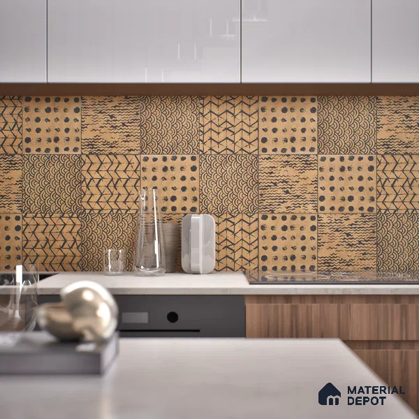 Subway Moroccan Wall & Floor Tile TL 05245 Zahara Deserted 8 x 8 inch Vitrified Matte Finish - 8 mm | 8 Random Faces | Suitable for Accent / Feature Walls, Bathroom, Kitchen Wall & Backsplashes | Please Expect a Slight Variation of Pattern (Sample)