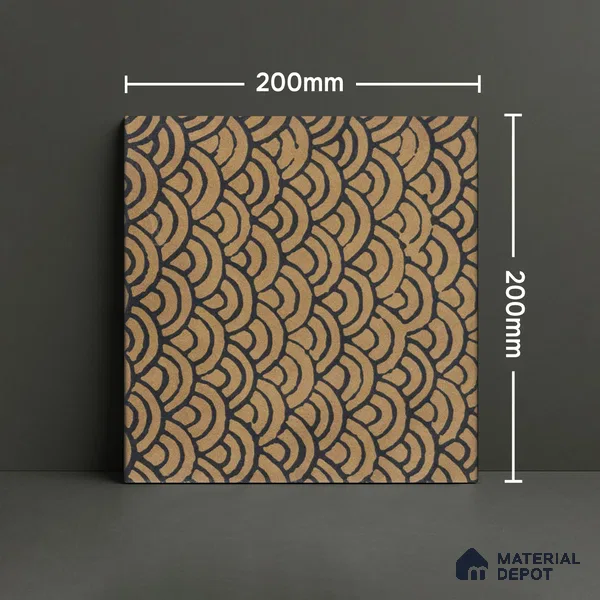 Subway Moroccan Wall & Floor Tile TL 05245 Zahara Deserted 8 x 8 inch Vitrified Matte Finish - 8 mm | 8 Random Faces | Suitable for Accent / Feature Walls, Bathroom, Kitchen Wall & Backsplashes | Please Expect a Slight Variation of Pattern (Sample)