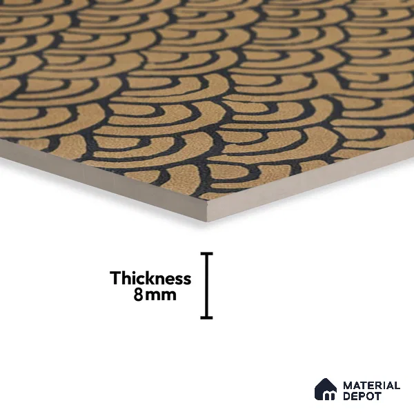 Subway Moroccan Wall & Floor Tile TL 05245 Zahara Deserted 8 x 8 inch Vitrified Matte Finish - 8 mm | 8 Random Faces | Suitable for Accent / Feature Walls, Bathroom, Kitchen Wall & Backsplashes | Please Expect a Slight Variation of Pattern (Sample)