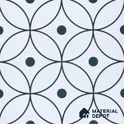Subway Moroccan Wall & Floor Tile TL 05256 Zen Ring Squint White 8 x 8 inch Vitrified Matte Finish - 8 mm | Suitable for Accent / Feature Walls, Bathroom, Kitchen Wall & Backsplashes | Please Expect a Slight Variation of Pattern