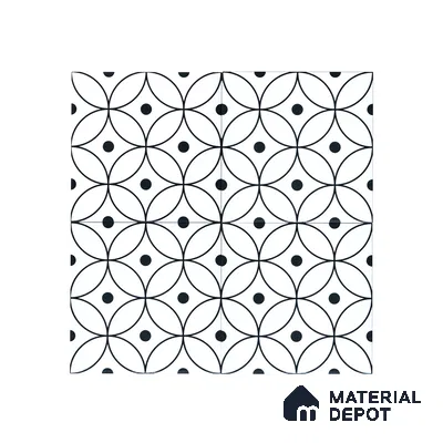 Subway Moroccan Wall & Floor Tile TL 05256 Zen Ring Squint White 8 x 8 inch Vitrified Matte Finish - 8 mm | Suitable for Accent / Feature Walls, Bathroom, Kitchen Wall & Backsplashes | Please Expect a Slight Variation of Pattern