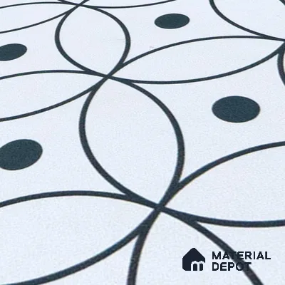 Subway Moroccan Wall & Floor Tile TL 05256 Zen Ring Squint White 8 x 8 inch Vitrified Matte Finish - 8 mm | Suitable for Accent / Feature Walls, Bathroom, Kitchen Wall & Backsplashes | Please Expect a Slight Variation of Pattern