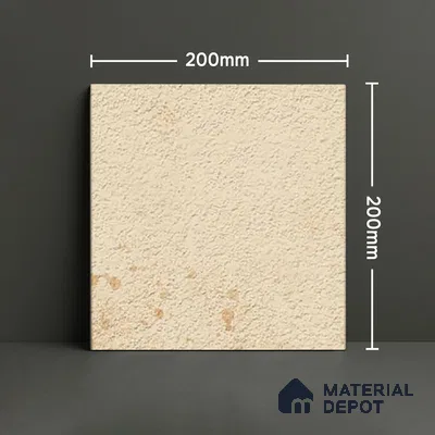 Subway Rustic Wall & Floor Tile TL 05260 C Riviera Cloud Rustic Cream 8 x 8 inch Vitrified Matte Finish - 8 mm | 15 Random Faces | Suitable for Accent / Feature Walls, Bathroom, Kitchen Wall & Backsplashes | Please Expect a Slight Variation of Pattern (Sample)