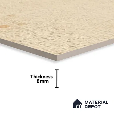 Subway Rustic Wall & Floor Tile TL 05260 C Riviera Cloud Rustic Cream 8 x 8 inch Vitrified Matte Finish - 8 mm | 15 Random Faces | Suitable for Accent / Feature Walls, Bathroom, Kitchen Wall & Backsplashes | Please Expect a Slight Variation of Pattern (Sample)