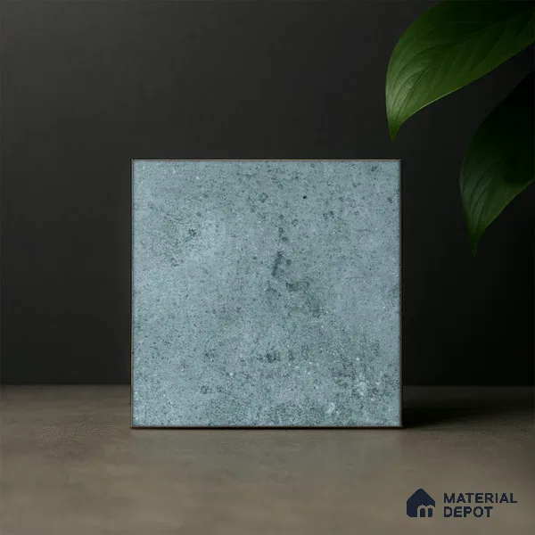 Subway Rustic Wall & Floor Tile TL 05260 Riviera Cloud Rustic Grey 8 x 8 inch Vitrified Matte Finish - 8 mm | 15 Random Faces | Suitable for Accent / Feature Walls, Bathroom, Kitchen Wall & Backsplashes | Please Expect a Slight Variation of Pattern (Sample)