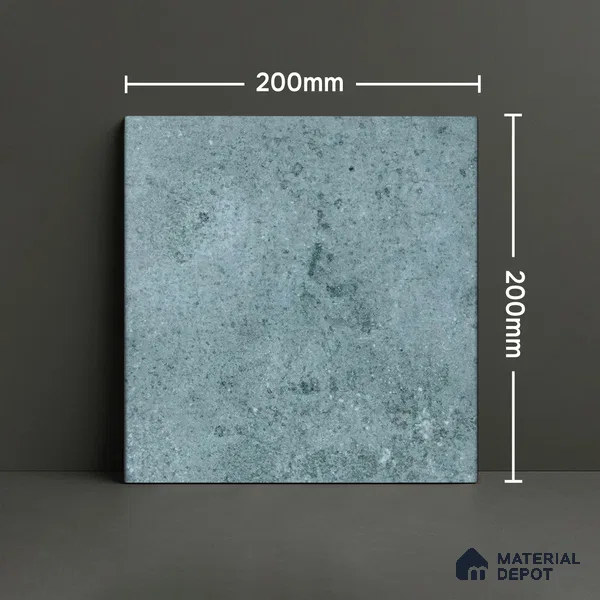 Subway Rustic Wall & Floor Tile TL 05260 Riviera Cloud Rustic Grey 8 x 8 inch Vitrified Matte Finish - 8 mm | 15 Random Faces | Suitable for Accent / Feature Walls, Bathroom, Kitchen Wall & Backsplashes | Please Expect a Slight Variation of Pattern (Sample)