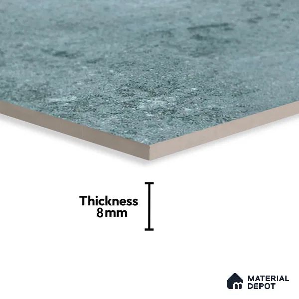 Subway Rustic Wall & Floor Tile TL 05260 Riviera Cloud Rustic Grey 8 x 8 inch Vitrified Matte Finish - 8 mm | 15 Random Faces | Suitable for Accent / Feature Walls, Bathroom, Kitchen Wall & Backsplashes | Please Expect a Slight Variation of Pattern (Sample)