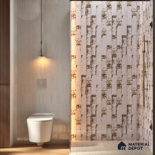 Subway Rustic Wall Tile TL 05229 B Shynist Rustic Mystix 12 x 3 inch Vitrified Glossy Finish - 8 mm | 16 Random Faces | Suitable for Accent / Feature Walls, Bathroom, Kitchen Wall & Backsplashes (Sample)