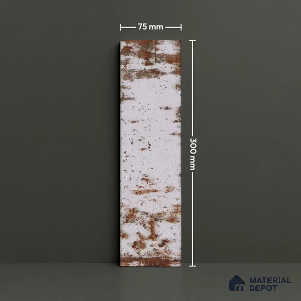 Subway Rustic Wall Tile TL 05229 B Shynist Rustic Mystix 12 x 3 inch Vitrified Glossy Finish - 8 mm | 16 Random Faces | Suitable for Accent / Feature Walls, Bathroom, Kitchen Wall & Backsplashes (Sample)