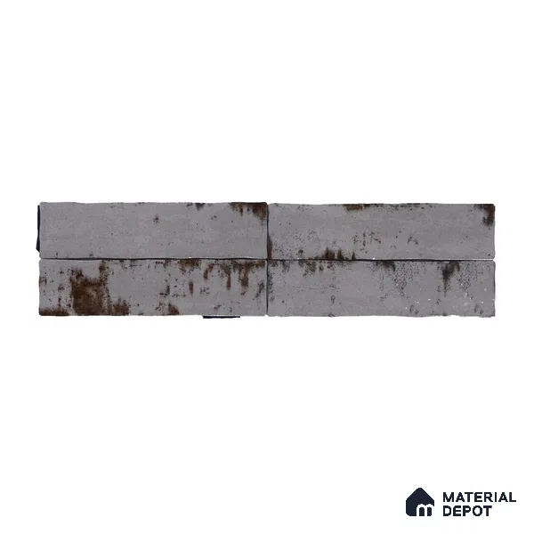 Subway Rustic Wall Tile TL 05229 D Shynist Rustic Smoke 12 x 3 inch Vitrified Glossy Finish - 8 mm | 16 Random Faces | Suitable for Accent / Feature Walls, Bathroom, Kitchen Wall & Backsplashes (Sample)
