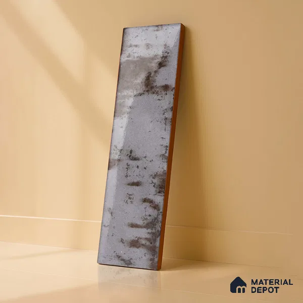 Subway Rustic Wall Tile TL 05229 D Shynist Rustic Smoke 12 x 3 inch Vitrified Glossy Finish - 8 mm | 16 Random Faces | Suitable for Accent / Feature Walls, Bathroom, Kitchen Wall & Backsplashes (Sample)