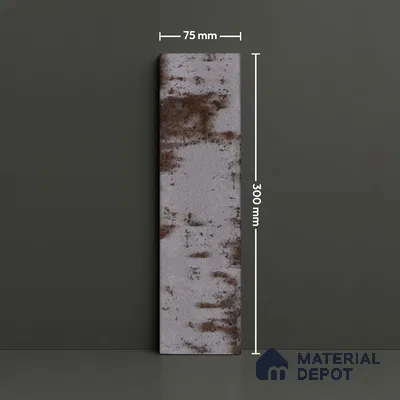 Subway Rustic Wall Tile TL 05229 D Shynist Rustic Smoke 12 x 3 inch Vitrified Glossy Finish - 8 mm | 16 Random Faces | Suitable for Accent / Feature Walls, Bathroom, Kitchen Wall & Backsplashes (Sample)