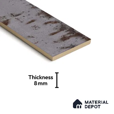 Subway Rustic Wall Tile TL 05229 D Shynist Rustic Smoke 12 x 3 inch Vitrified Glossy Finish - 8 mm | 16 Random Faces | Suitable for Accent / Feature Walls, Bathroom, Kitchen Wall & Backsplashes (Sample)