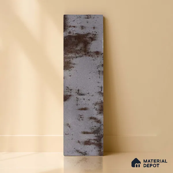 Subway Rustic Wall Tile TL 05229 D Shynist Rustic Smoke 12 x 3 inch Vitrified Glossy Finish - 8 mm | 16 Random Faces | Suitable for Accent / Feature Walls, Bathroom, Kitchen Wall & Backsplashes (Sample)