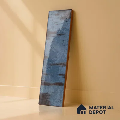 Subway Rustic Wall Tile TL 05229 Shynist Rustic Marvello 12 x 3 inch Vitrified Glossy Finish - 8 mm | 16 Random Faces | Suitable for Accent / Feature Walls, Bathroom, Kitchen Wall & Backsplashes (Sample)