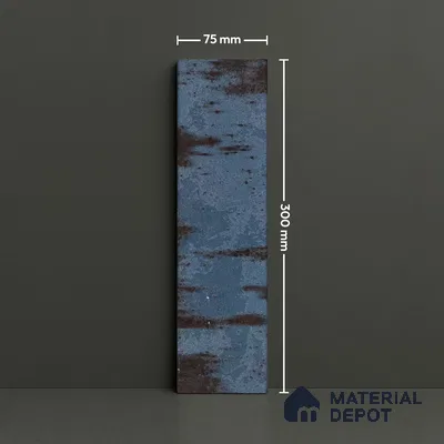 Subway Rustic Wall Tile TL 05229 Shynist Rustic Marvello 12 x 3 inch Vitrified Glossy Finish - 8 mm | 16 Random Faces | Suitable for Accent / Feature Walls, Bathroom, Kitchen Wall & Backsplashes (Sample)