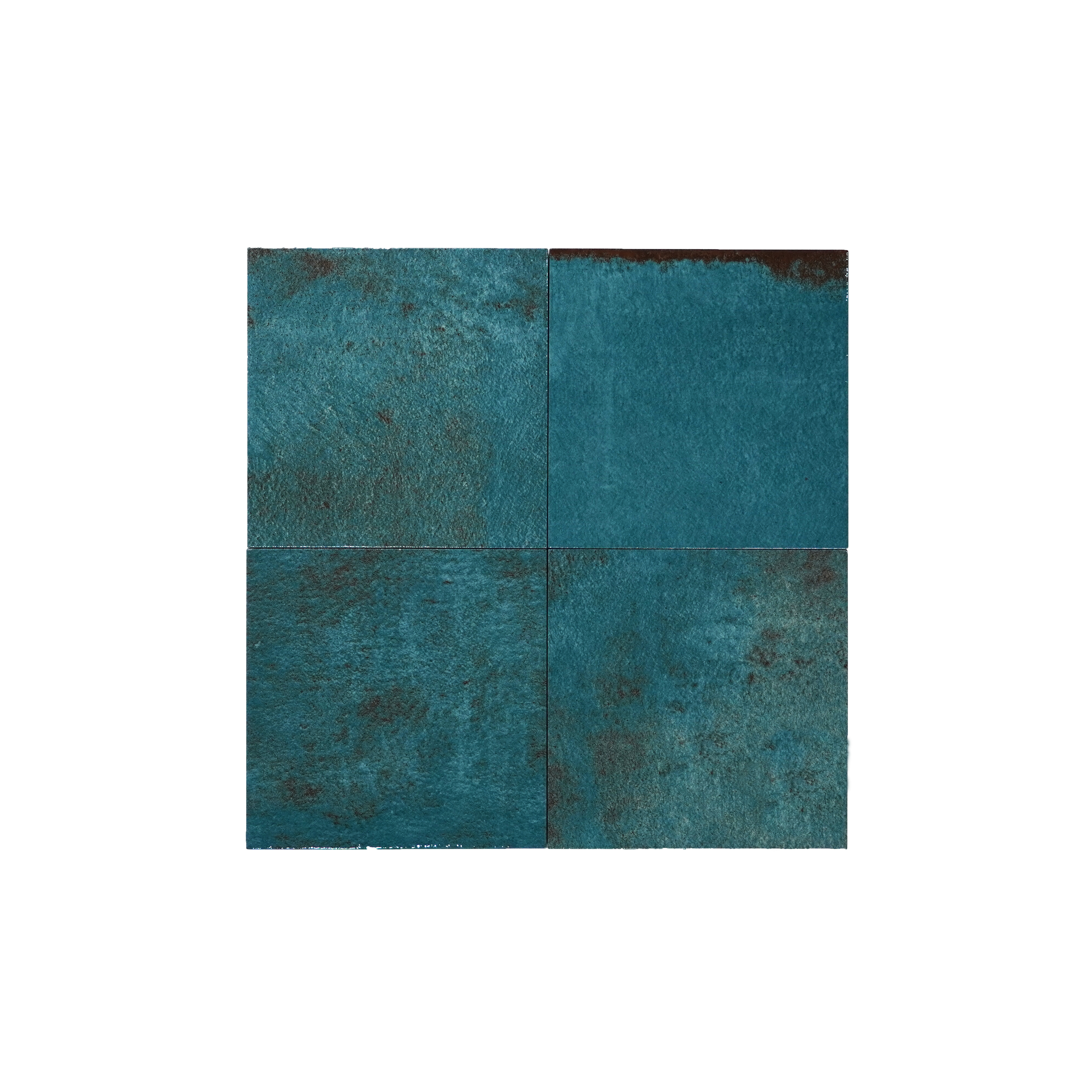 Subway Rustic Wall & Floor Tile TL 05251 B Tropezia Ocean Blue 8 x 8 inch Vitrified Glossy Finish - 8 mm | Random Design | Suitable for Accent / Feature Walls, Bathroom, Kitchen Wall & Backsplashes | Please Expect a Slight Variation of Pattern