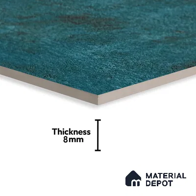 Subway Rustic Wall & Floor Tile TL 05251 B Tropezia Ocean Blue 8 x 8 inch Vitrified Glossy Finish - 8 mm | Random Design | Suitable for Accent / Feature Walls, Bathroom, Kitchen Wall & Backsplashes | Please Expect a Slight Variation of Pattern