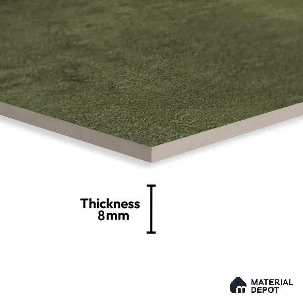 Subway Rustic Wall & Floor Tile TL 05251 C Tropezia Carribbean Green 8 x 8 inch Vitrified Glossy Finish - 8 mm | Random Design | Suitable for Accent / Feature Walls, Bathroom, Kitchen Wall & Backsplashes | Please Expect a Slight Variation of Pattern (Sample)