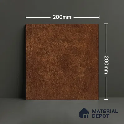 Subway Rustic Wall Tile TL 05251 Tropezia Chiseled Chestnut 8 x 8 inch Vitrified Glossy Finish - 8 mm | Random Design | Suitable for Accent / Feature Walls, Bathroom, Kitchen Wall & Backsplashes (Sample)