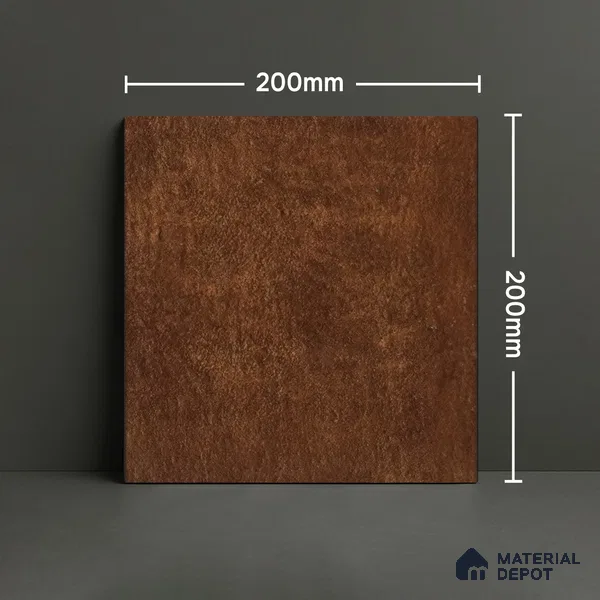 Subway Rustic Wall Tile TL 05251 Tropezia Chiseled Chestnut 8 x 8 inch Vitrified Glossy Finish - 8 mm | Random Design | Suitable for Accent / Feature Walls, Bathroom, Kitchen Wall & Backsplashes (Sample)