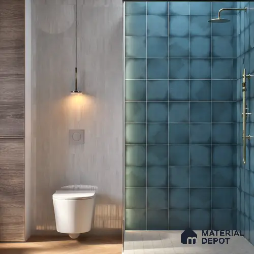 Subway Wall & Floor Tile TL 05270 B Lava Plain Cobalt 8 x 8 inch Vitrified Matte Finish - 8 mm | 32 Random Faces | Suitable for Accent / Feature Walls, Bathroom, Kitchen Wall & Backsplashes | Please Expect a Slight Variation of Pattern
