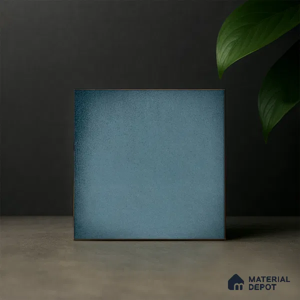 Subway Wall & Floor Tile TL 05270 B Lava Plain Cobalt 8 x 8 inch Vitrified Matte Finish - 8 mm | 32 Random Faces | Suitable for Accent / Feature Walls, Bathroom, Kitchen Wall & Backsplashes | Please Expect a Slight Variation of Pattern (Sample)